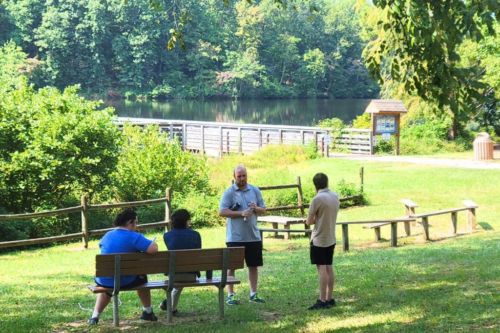 NeuroDev students at a park in Raleigh, NC